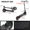 Y7 57 Miles Long-Range Electric Scooter Moter 500W - Black