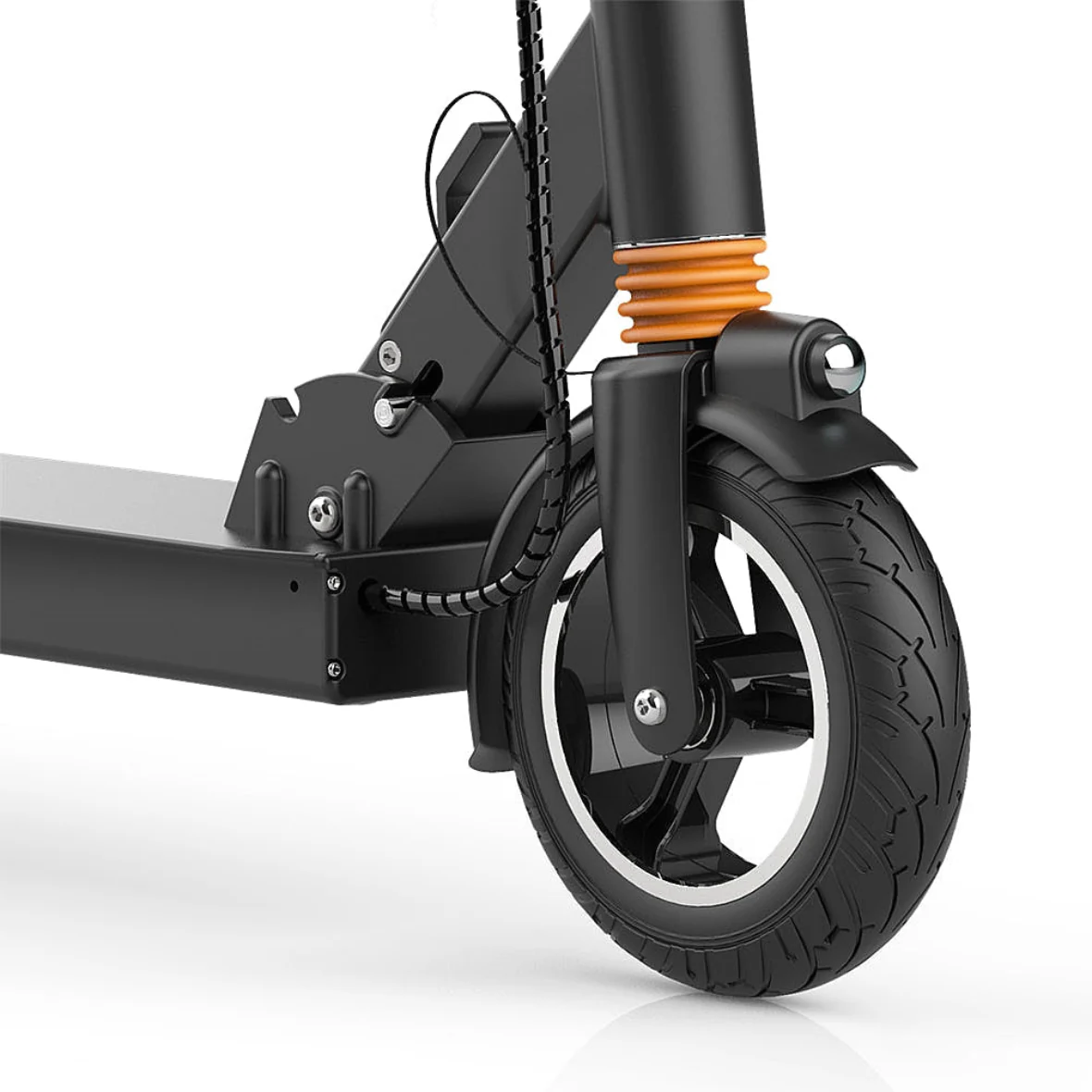 F8-S Front-Rear solid tire 57 Miles Long-Range Electric Scooter - Black , Top Speed 28mph