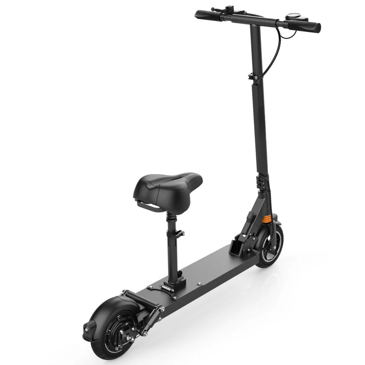 F8-S Front-Rear solid tire 57 Miles Long-Range Electric Scooter - Black , Top Speed 28mph