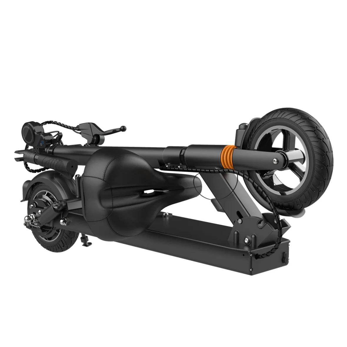 F8-S Front-Rear solid tire 57 Miles Long-Range Electric Scooter - Black , Top Speed 28mph