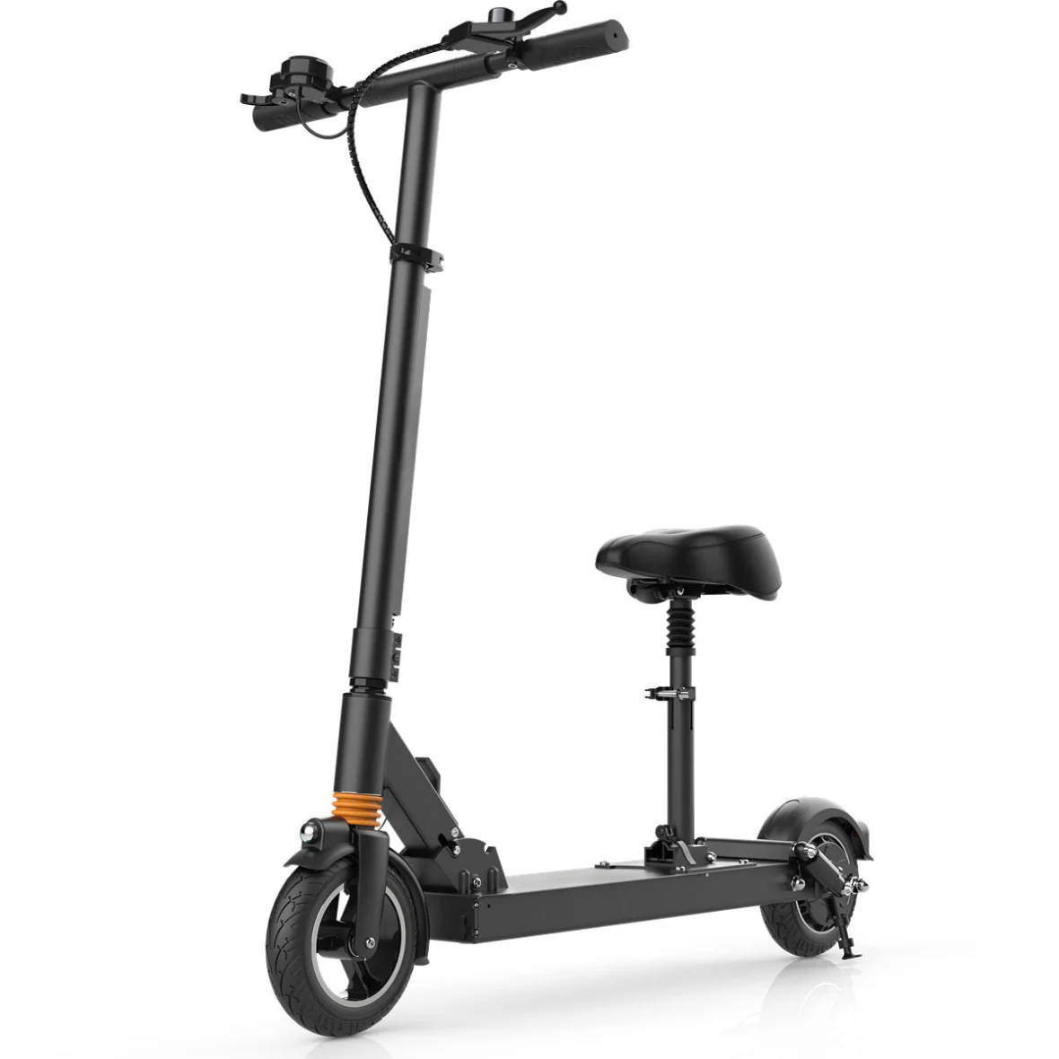 F8-S Front-Rear solid tire 57 Miles Long-Range Electric Scooter - Black , Top Speed 28mph