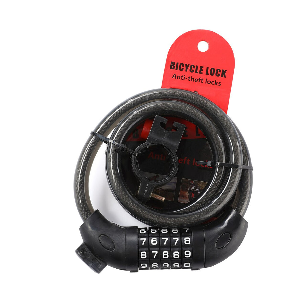 Coiled Secure Resettable Combination Bike Cable Lock